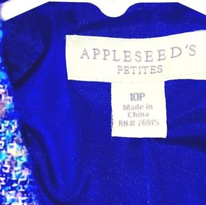 Apple seeds mixed wool in blue hue coat
